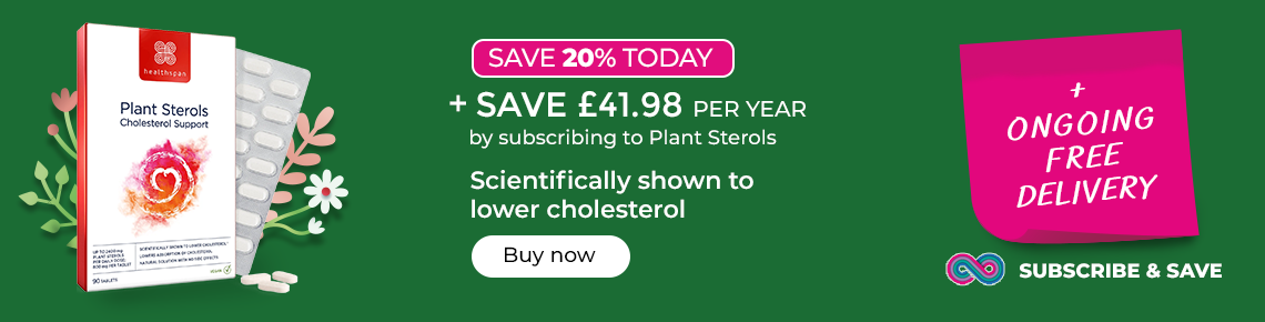 Plant Sterols - Save £41.98 per year when you subscribe. Scientifically shown to lower cholesterol