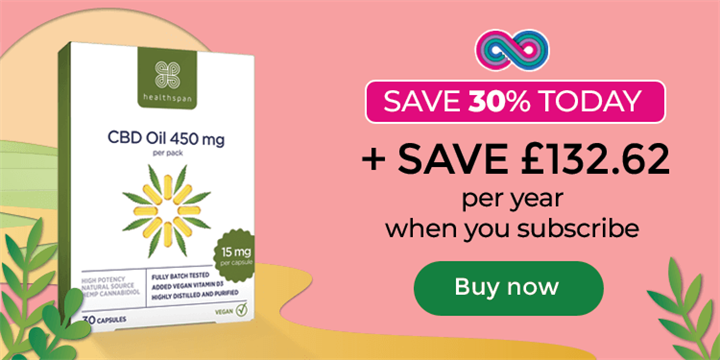 CBD Oil 450mg. Save £132.62 per year when you subscribe