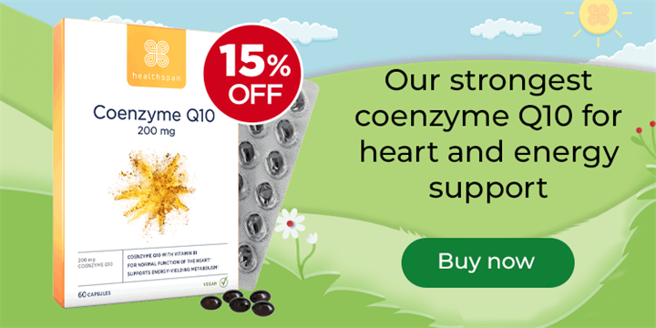 Coenzyme Q10 200mg - 15% off. Our strongest coenzyme Q10 for heart and energy support. Buy now