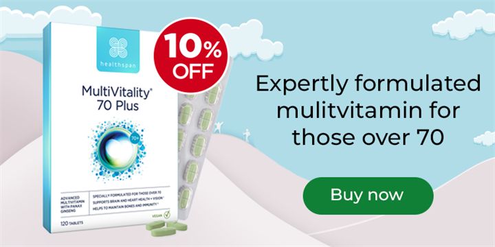 Multivitality 70 Plus - Expertly Formulated for those over 70. 10% off. Buy now