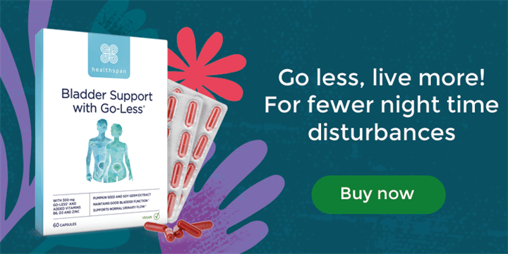Bladder Support with Go-Less. Go less, live more! For fewer night time disturbances. Buy now.