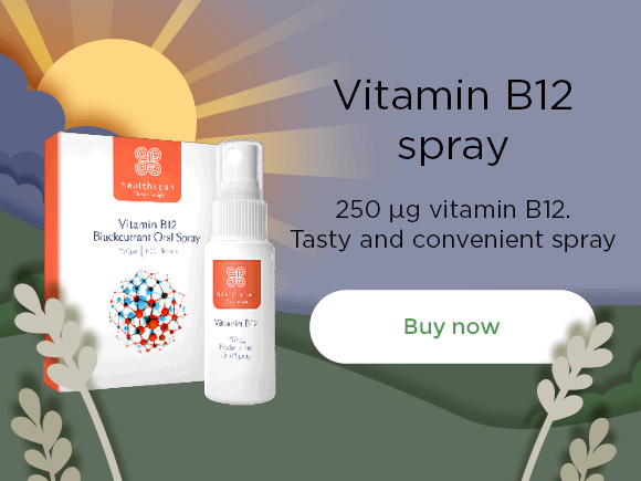 Vitamin B12 spray: 250 µg vitamin B12. Tasty and convenient spray