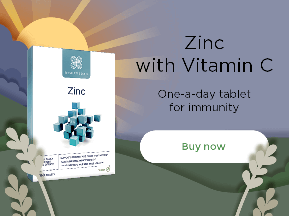 Zinc with vitamin C: one-a-day tablet for immunity