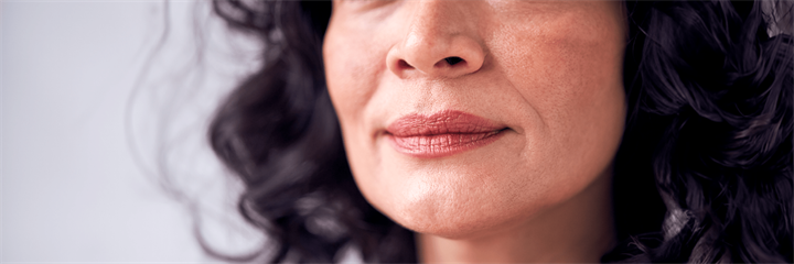 Close-up of woman's lower face