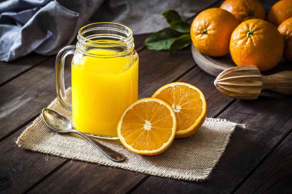 Jug and glass of orange juice