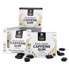 Elite Kick−Start Caffeine Gum